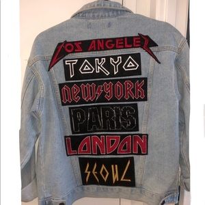 Rock Band City Patch Denim Jacket